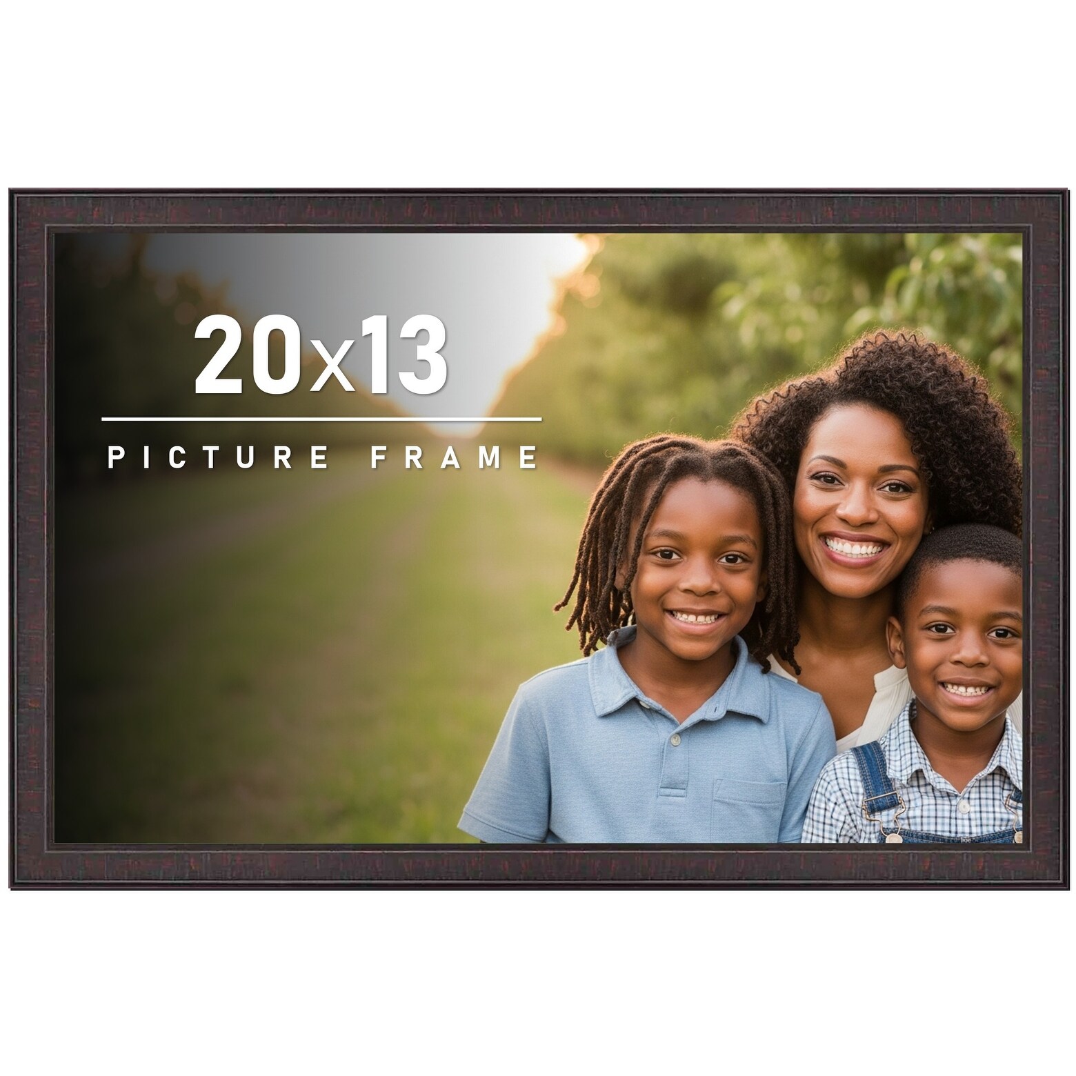 20x13 Frame Brown Picture Frame - Complete Modern Photo Frame Includes