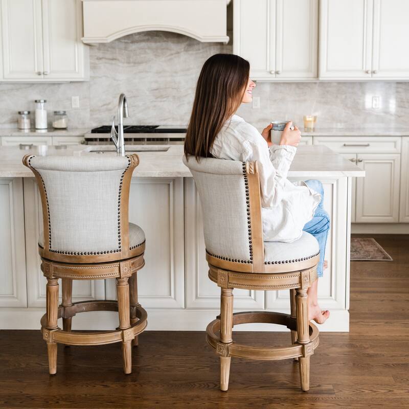 Maven Lane Pullman Swivel Kitchen Dining Stool