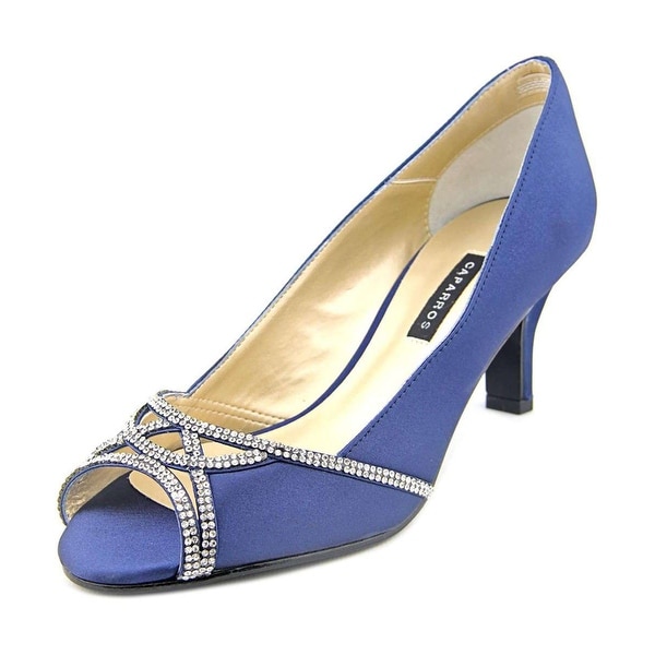 Caparros Womens Endear Satin Open Toe Classic Pumps