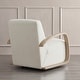preview thumbnail 33 of 47, Eli Swivel Accent Chair with U-Shaped Wood Arm