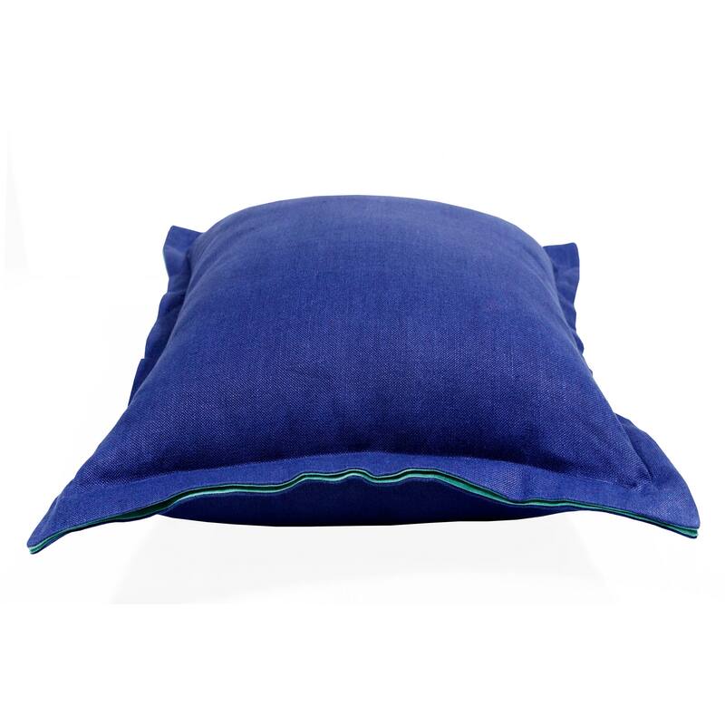 Sevita Hand-Woven Solid Linen Throw Pillow, 20" x 20"