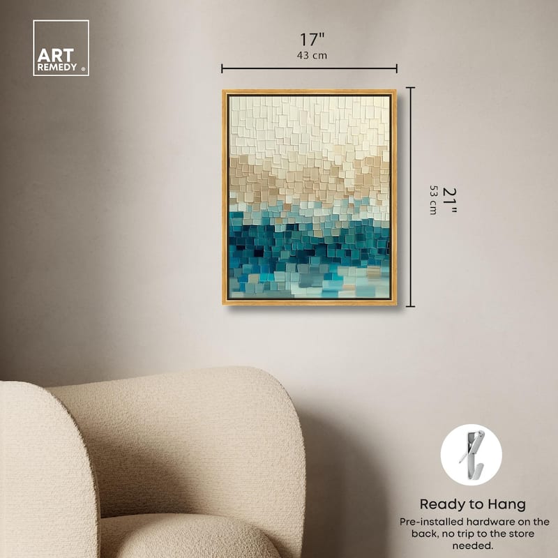 Pixelated Sea II Canvas by Art Remedy