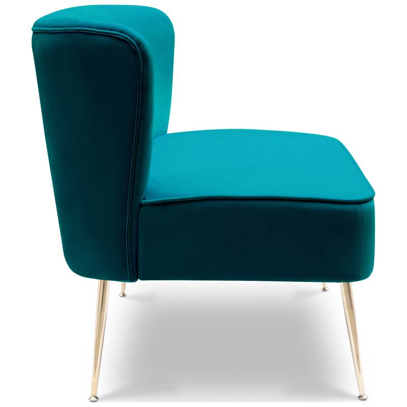 Farrah Upholstered Velvet Polyester Living Room Set With 25 inch Accent Chairs (3-Piece)