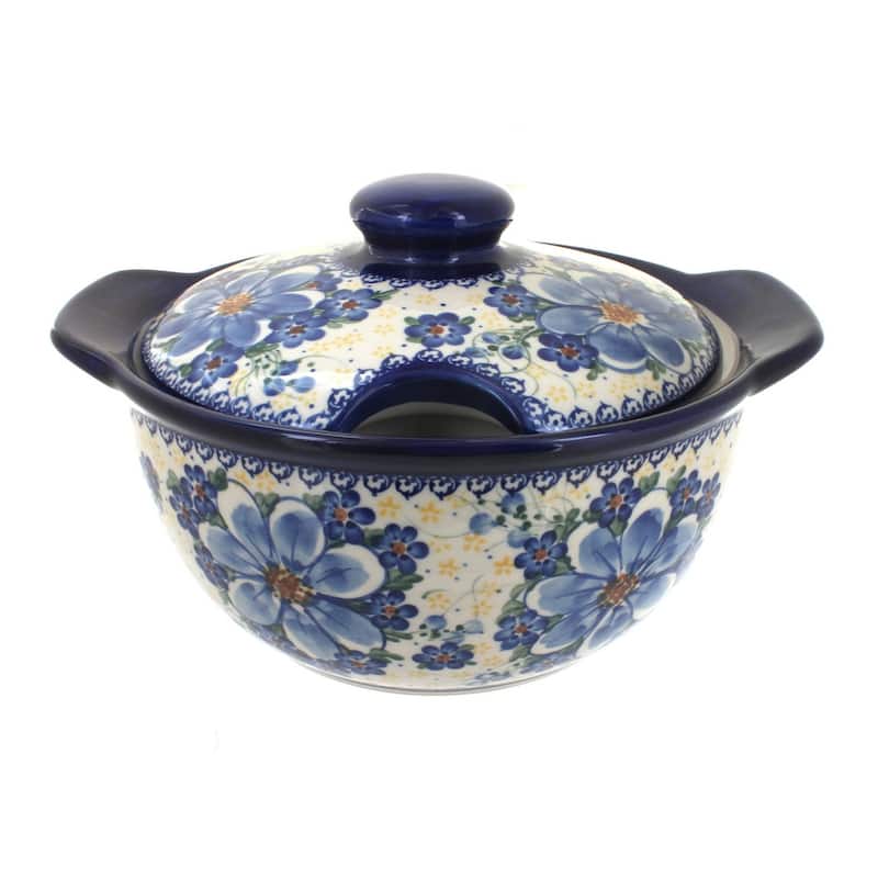 Blue Rose Polish Pottery 261 Vena Soup Tureen - Daisy Surprise