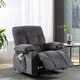 preview thumbnail 16 of 18, Manual Swivel recliner Chair with Heated and Massager Grey
