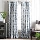 preview thumbnail 1 of 5, Martha Stewart Jakarta Back Tab Curtain Panel Pair 95-inch - Indigo