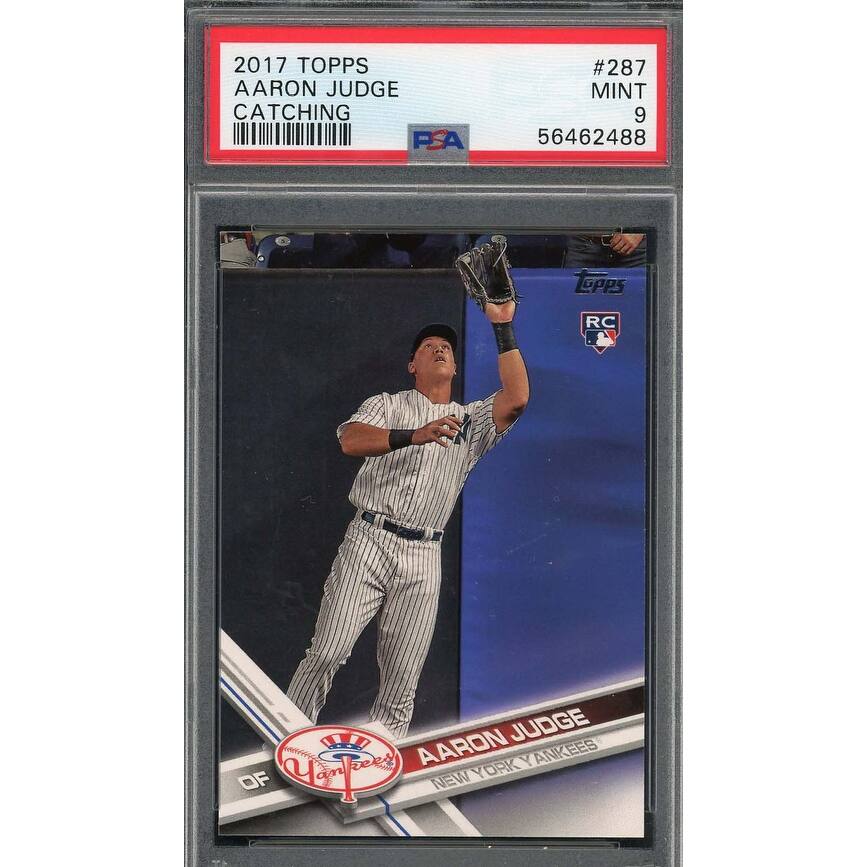 Aaron Judge 2017 Topps Catching Baseball Rookie Card RC #287 Graded PSA 9 - 8'6" x 11'6"