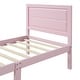 preview thumbnail 8 of 16, Twin Size Wooden Platform Bed with Vintage Headboard and Footboard, Solid Wood Slats Support, Adorable Style for Kids' Bedroom