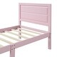 preview thumbnail 8 of 11, Twin Wood Platform Bed with Headboard and Integrated Slats for Mattress Support