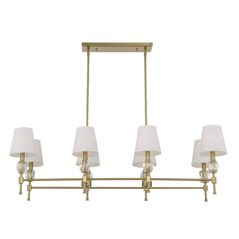 Uttermost Arques 8 Light Linear Chandelier - 48"W x 18.125"D x 14.5"H