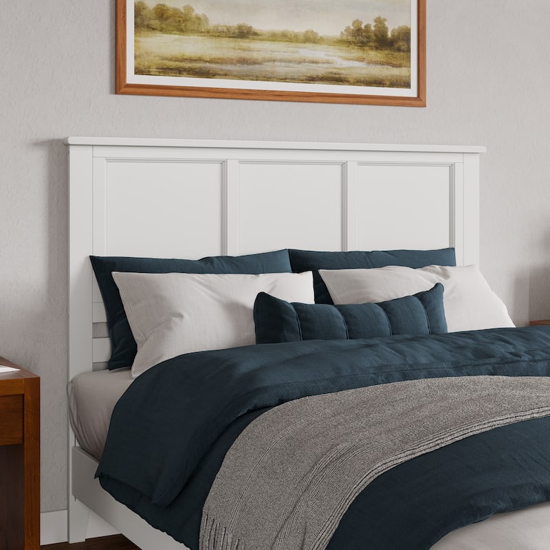 Madison Headboard with Attachable Charger - White - Queen