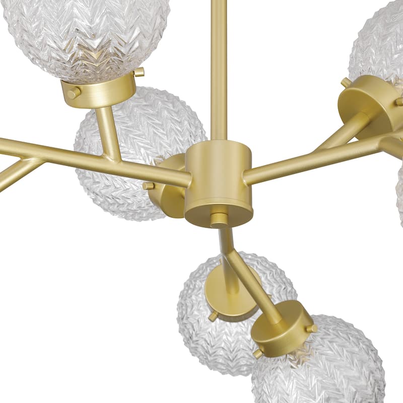 35 in. Mid-century Modern 9-light Dimmable Sputnik Gold Chandelier with UL Certified - 35 inches