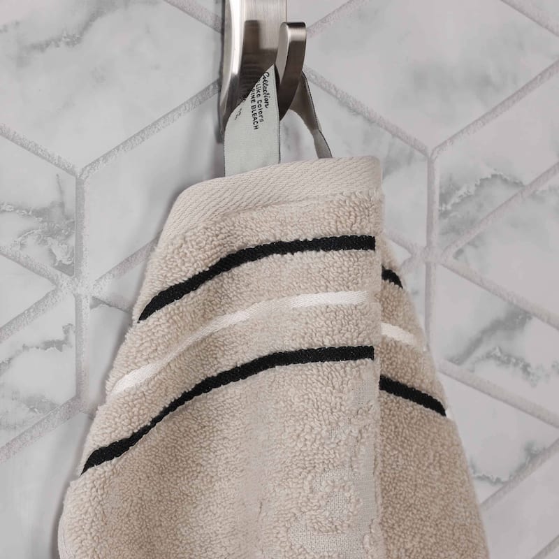 Superior Sadie Zero Twist Cotton Solid and Floral Hand Towel Set of 6
