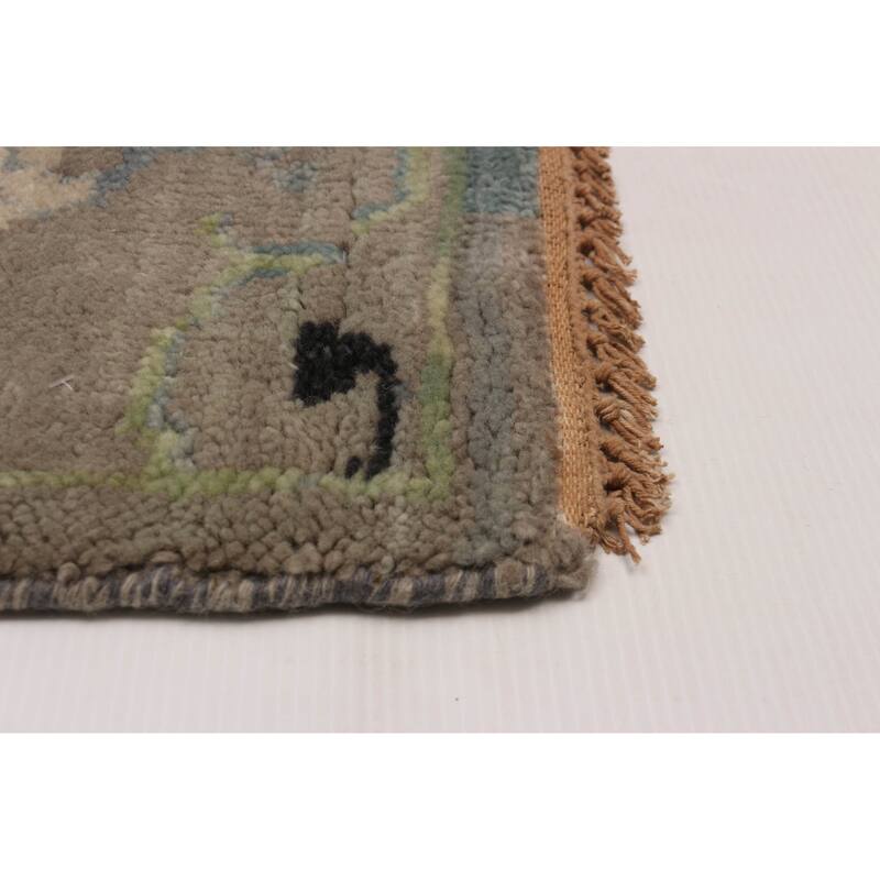 ECARPETGALLERY Hand-knotted Modern Oushak Dark Navy Wool Rug - 8'3 x 9'10