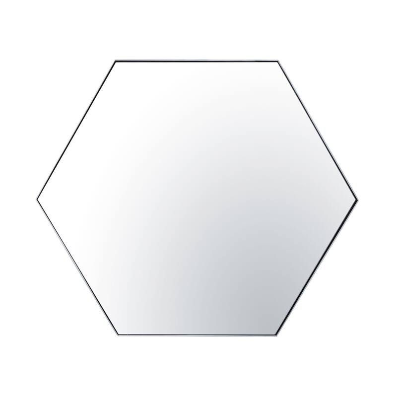 Put A Spell On You 30-in Framed Hexagonal Mirror