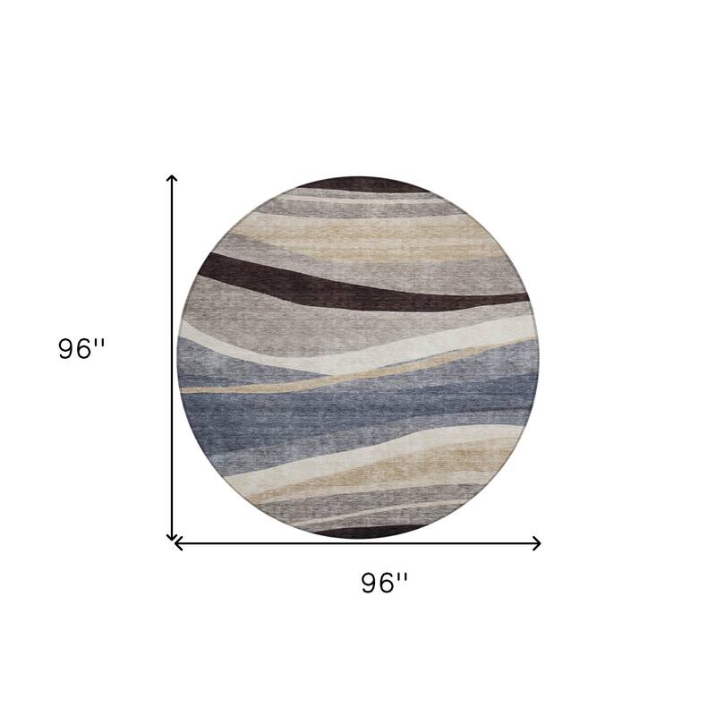 HomeRoots Abstract Transitional Rectangle Outdoor Rug