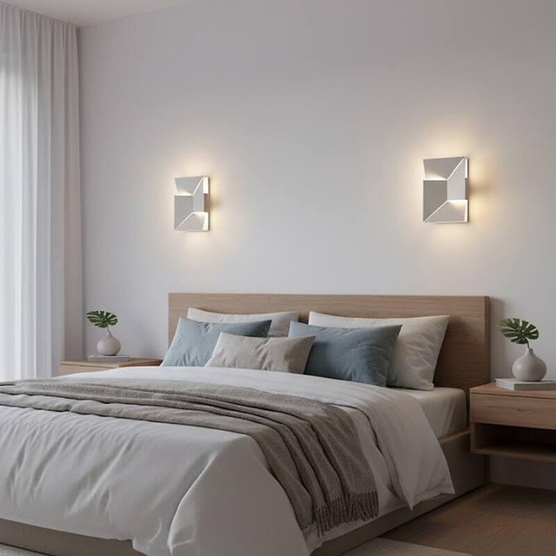 Modern Geometric LED Wall Sconce - 2 PCS