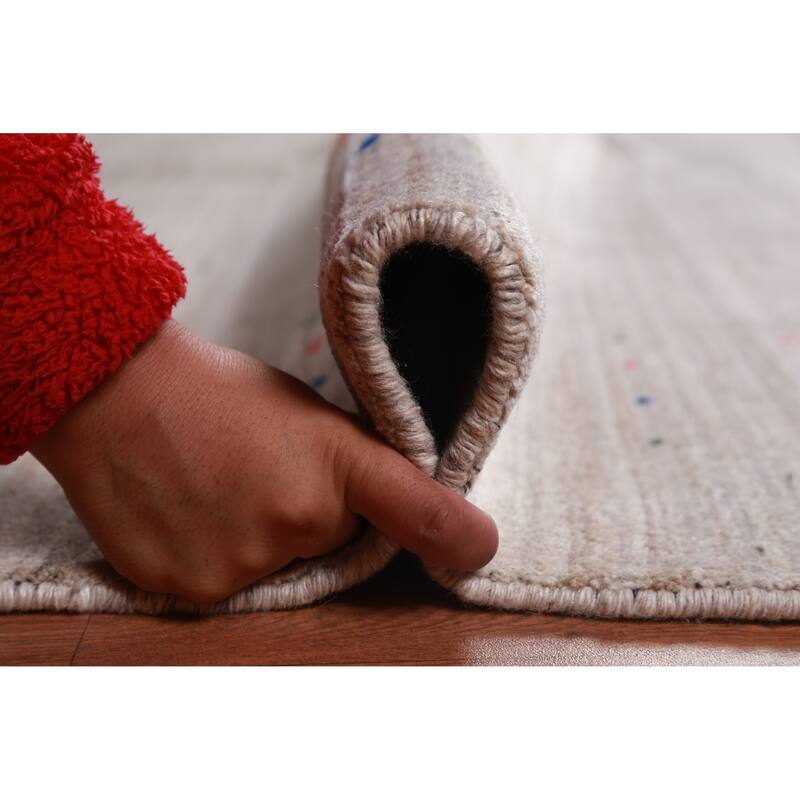 Tribal Gabbeh Indian Rug Hand-Knotted Wool Carpet - 8'5" x 9'9"