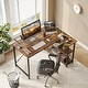 preview thumbnail 2 of 113, Small L Shaped Desk with Storage Shelves Corner Computer Desk