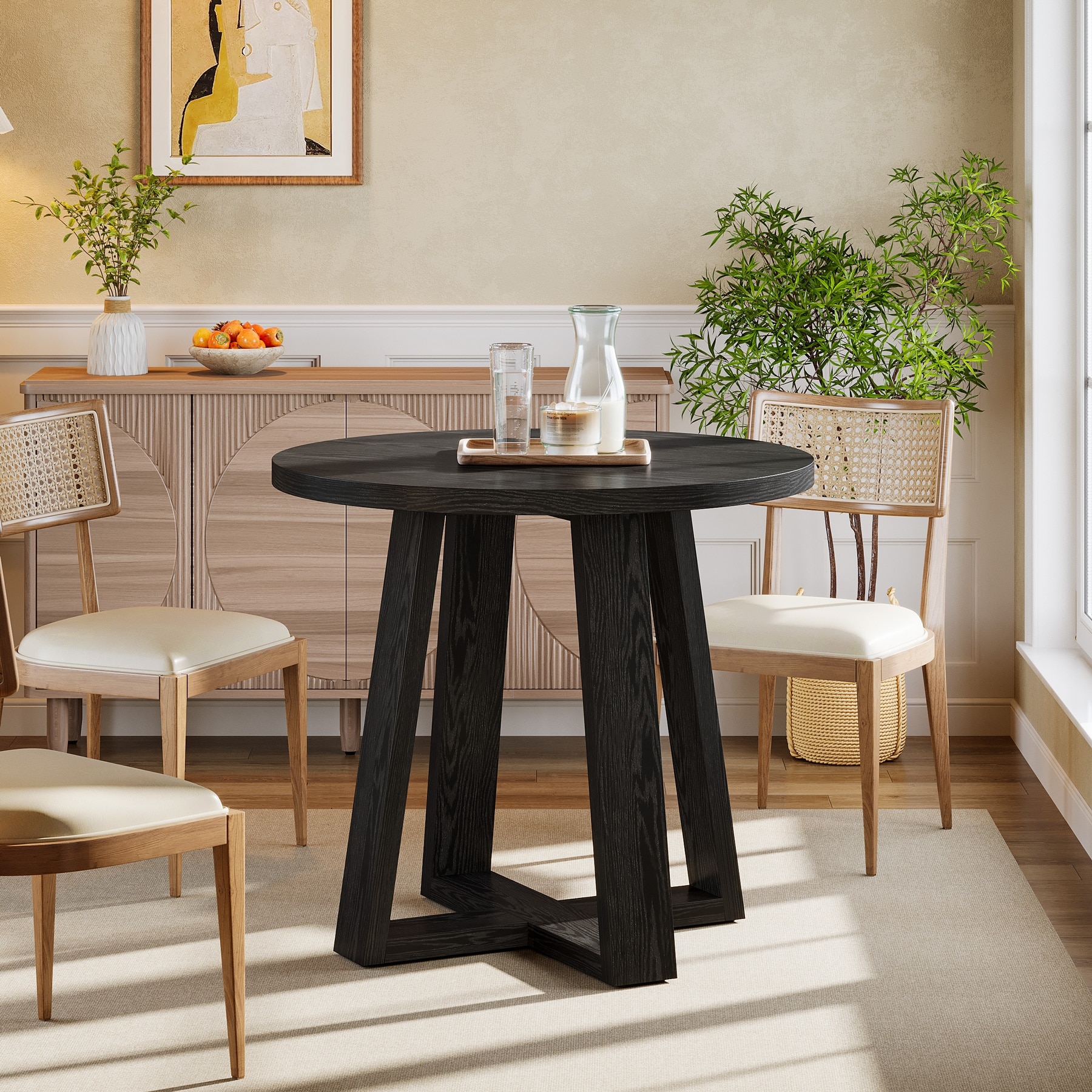 Small Round Dining Table for 2-4 People - Overstock - 43249630