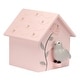 preview thumbnail 9 of 8, Lambs & Ivy Petals Pink/Gray Birdhouse Table Top Night Light LED Lamp
