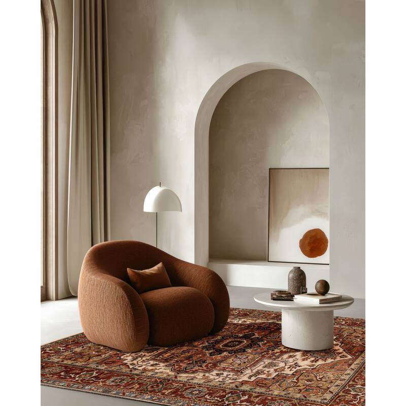 ECARPETGALLERY Hand-knotted Jules Sultane Ivory Wool Rug - 7'7 x 9'11