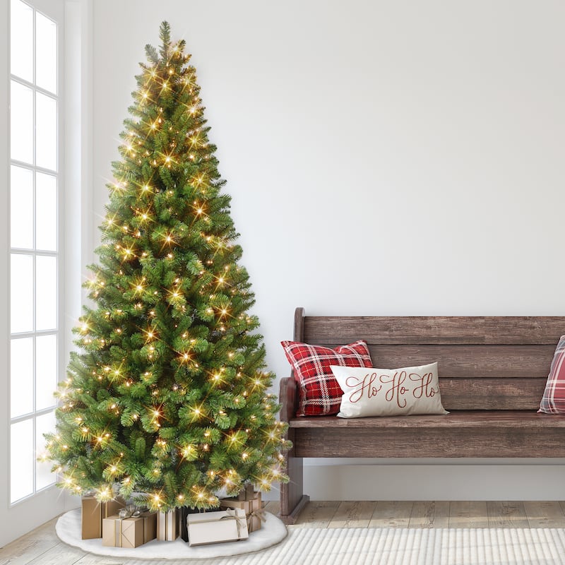 Puleo International 7.5 ft. Pre-lit Virginia Pine Tree