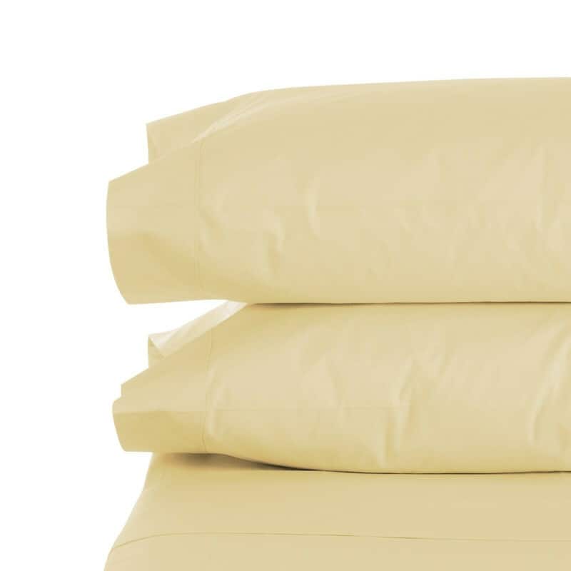 Soft Feel 1800 Soft Pillow Case Set Queen/Standard or King Set of 2 - Cream - Queen