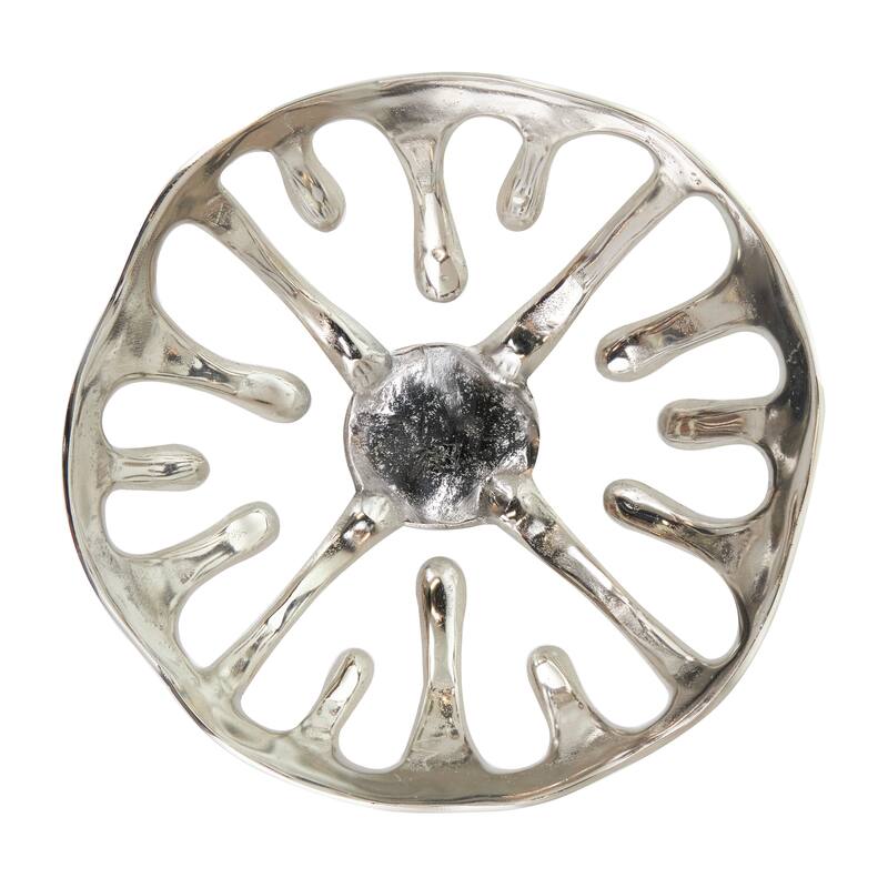 Aluminum Metal Drip Decorative Bowl with Open Frame Design (Set of 2)