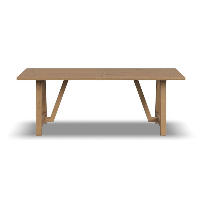 Trestle Brown Wood Dining Table - 82" x 30" x 38"