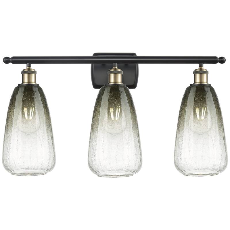 Innovations Lighting 516-3W-14-26 Brookhaven Almond Vanity Brookhaven - Black Antique Brass / Slate