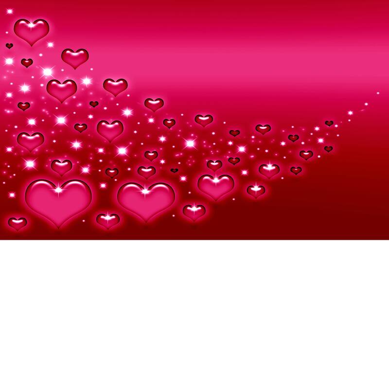 Contemporary Valentine Themed Rectangle Shape Wall Art, Red - 6 x 12