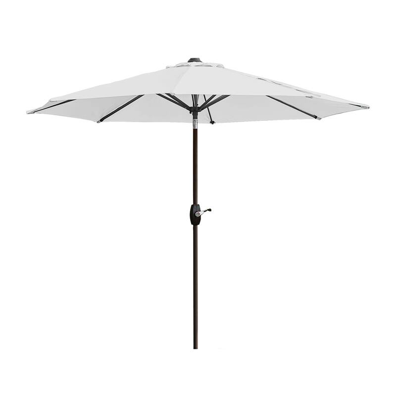 Brock 9-Foot Market Patio Umbrella with Concrete Base Weight Stand Included