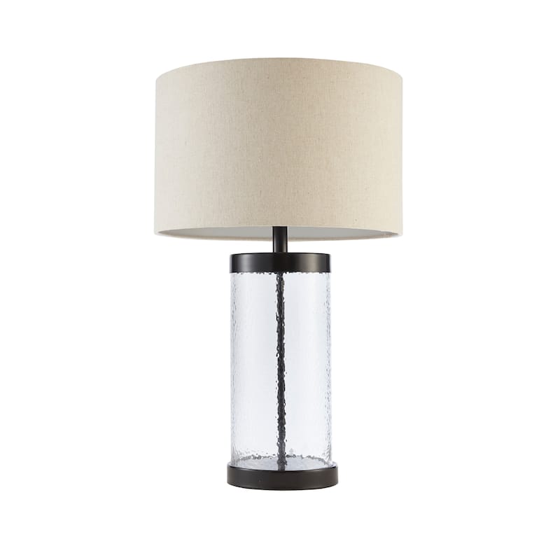 INK+IVY Macon Clear Glass Cylinder Table Lamp
