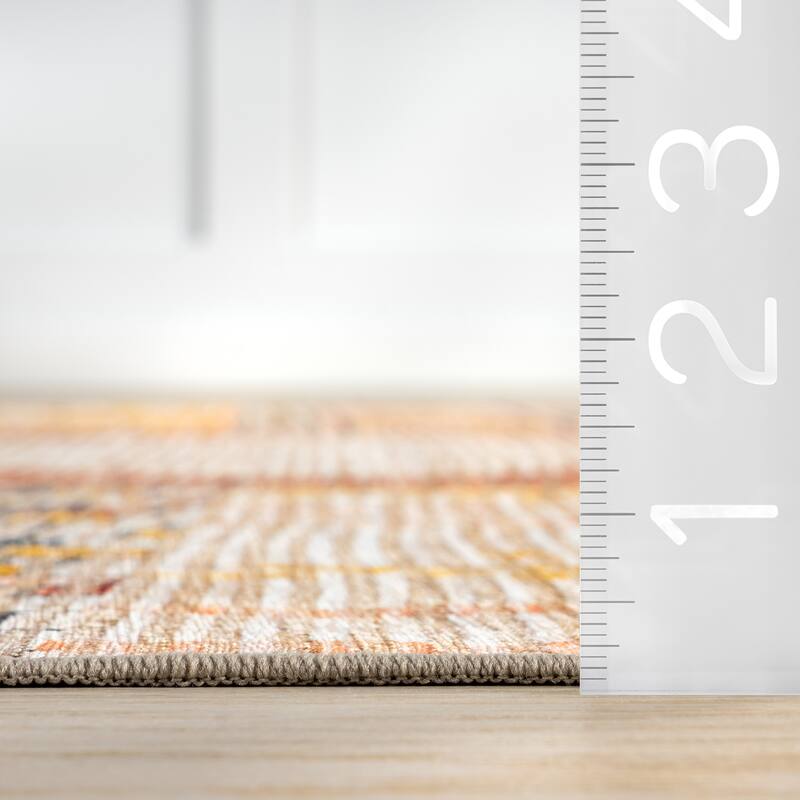 Nuloom Kallie Abstract SplashGuard Machine Washable Area Rug
