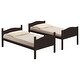 preview thumbnail 7 of 6, Elegant Twin over Twin Bunk Bed with Camelback Headboard, Angled Ladder, Guardrails & Mission-Style Design, Espresso