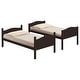 preview thumbnail 6 of 5, Twin over Twin Bunk Bed with Camelback Headboard & Guardrails, Espresso
