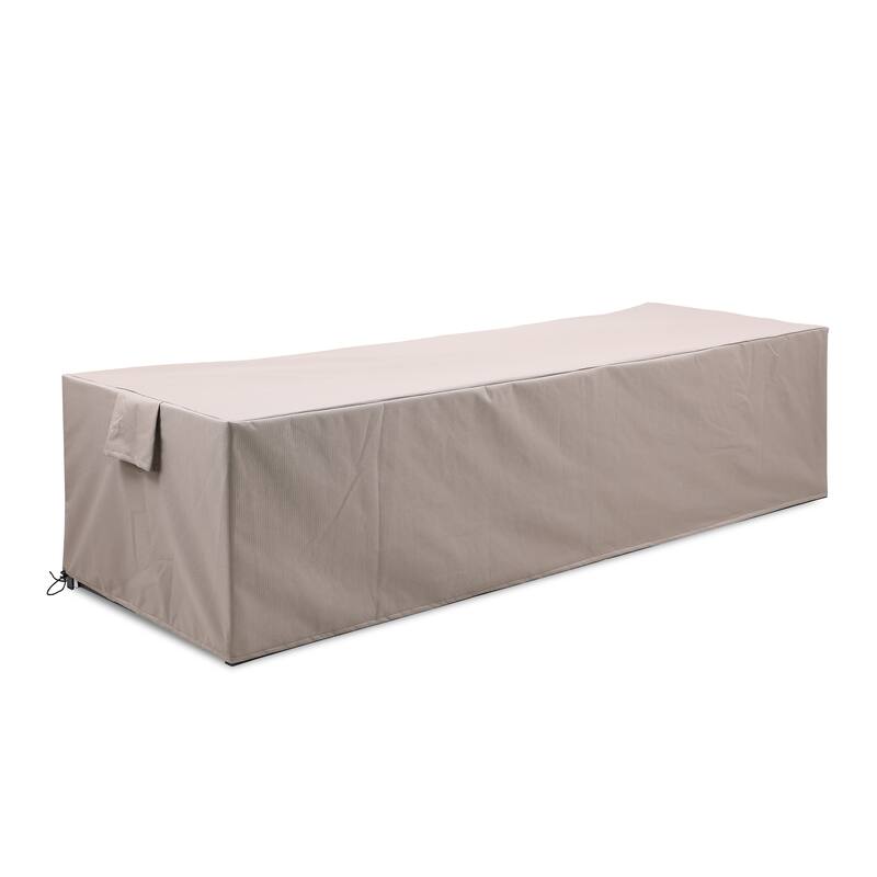 Cadora Teak Patio Sofa 3-seater 99.2" with Custom Cover - N/A