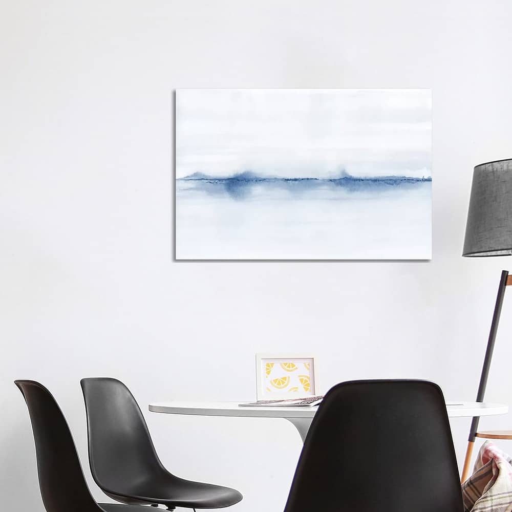 iCanvas "Watercolor Landscape V - Shades Of Blue" by Nouveau Prints Canvas Print