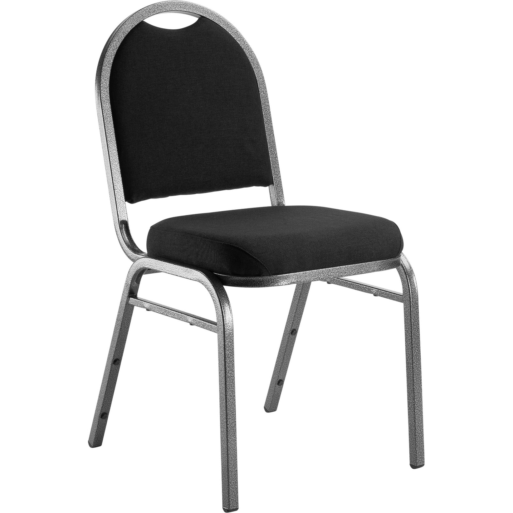 National Public Seating Dome Back Fabric Padded Stack Chair