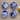 Euro Ceramica Blue Garden 4 Piece 6" Appetizer Plate Set - 6.9 x 6.9 x .9