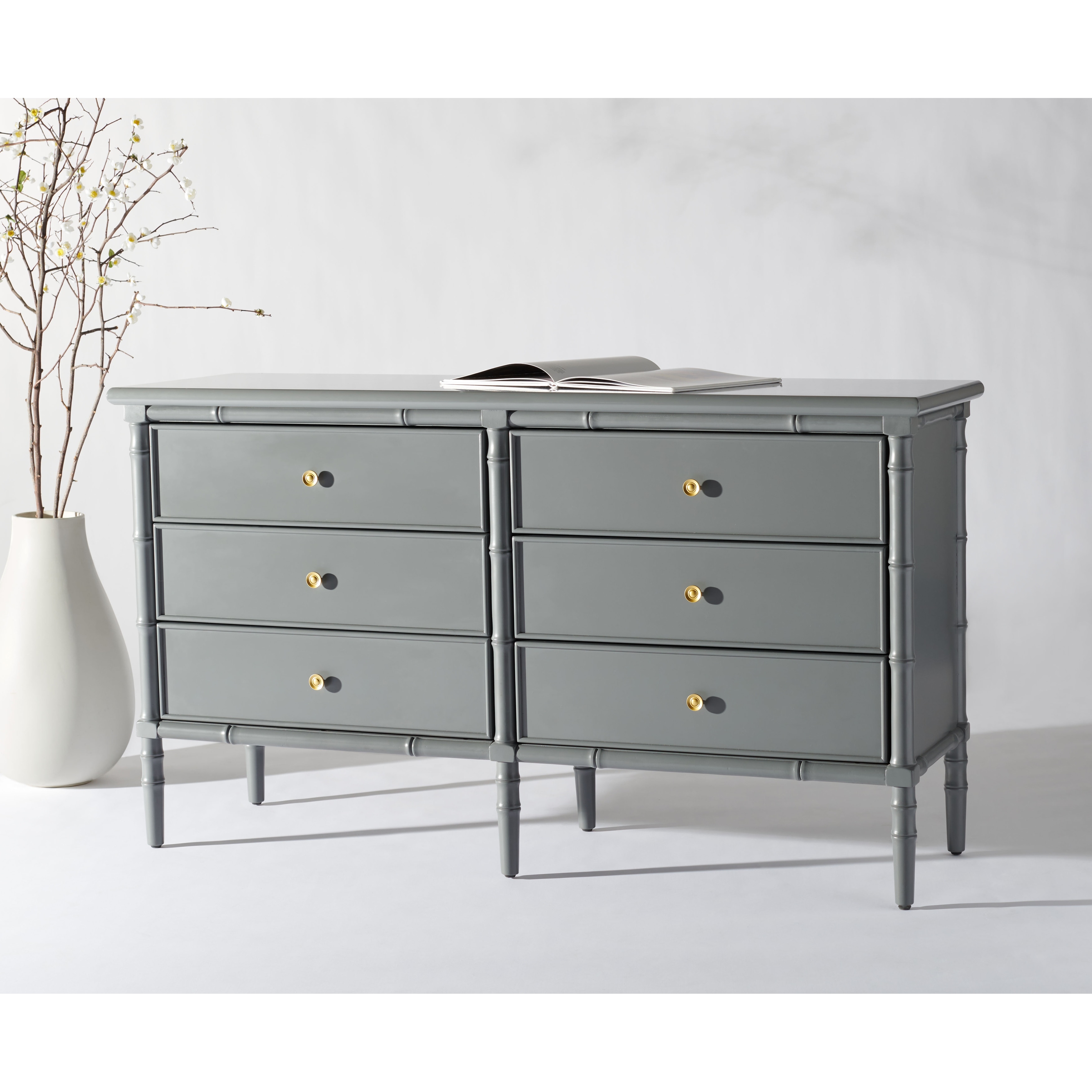 SAFAVIEH Couture Mina 6 Drawer Dresser On Sale Bed Bath
