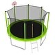 preview thumbnail 13 of 16, 12ft Round Outdoor Trampoline with Safety Enclosure and Basketball Hoop