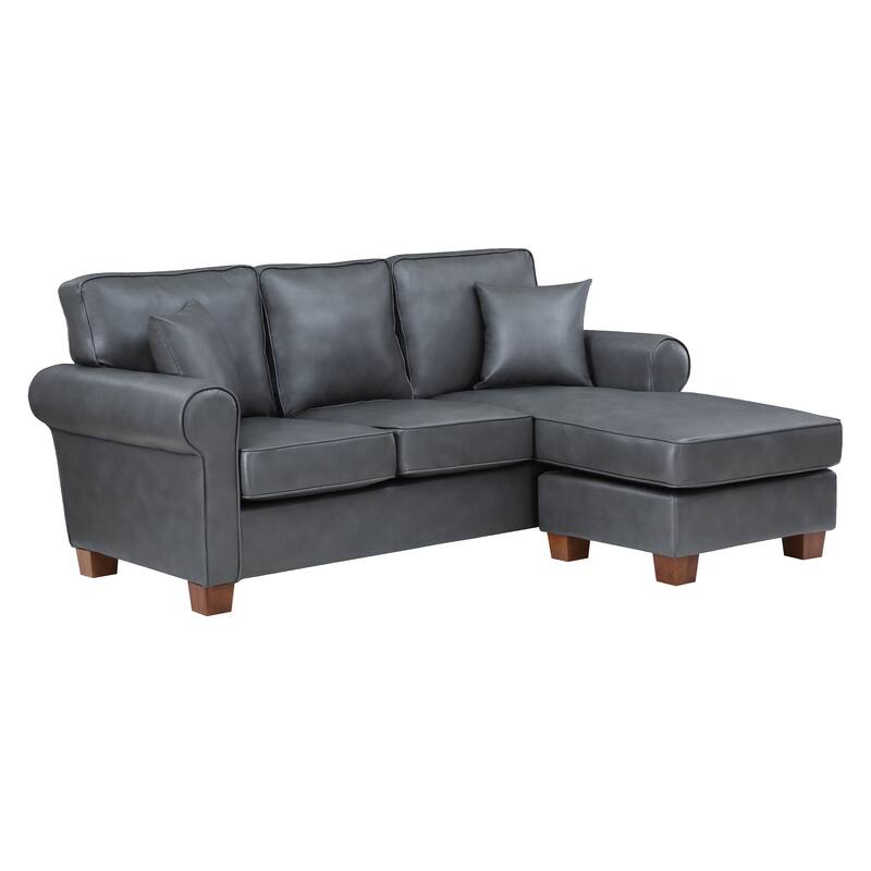 Rylee Rolled Arm Sectional with Pillows