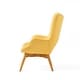 preview thumbnail 41 of 76, Hariata Mid-Century Modern Wingback Fabric Chair/Ottoman Set by Christopher Knight Home