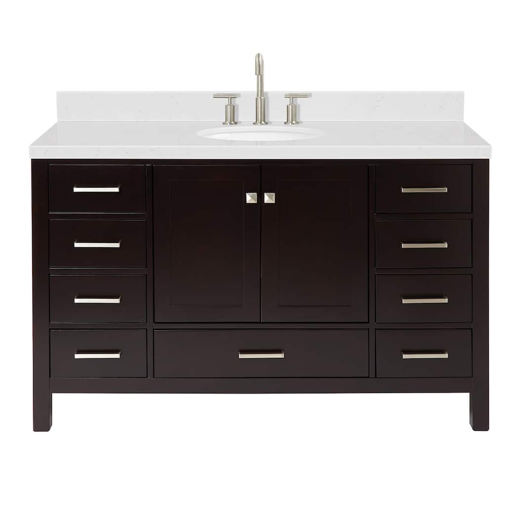 Ariel A054SCQOVO Cambridge 54" Free Standing Single Basin Vanity Set