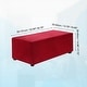 preview thumbnail 31 of 55, Stretch Foot Stool Cover Rectangular Square Foot Stool Slipcover Wine Red - 32.68"-39.76"