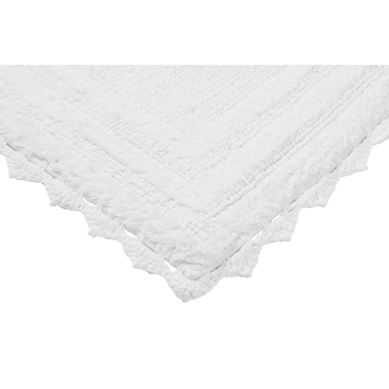 Better Trends Bath Rugs Set 100% Cotton Soft & Water Absorbent Tufted Bathroom Rug for Shower, Sink Bath Mats Lilly Crochet