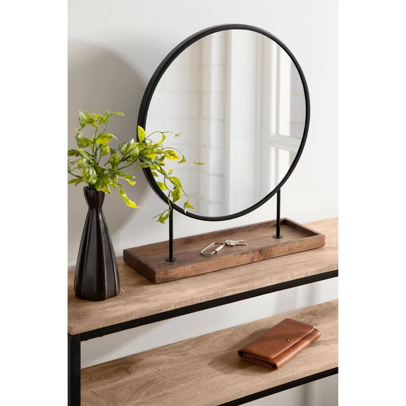 Kate and Laurel Maxfield Round Tabletop Mirror