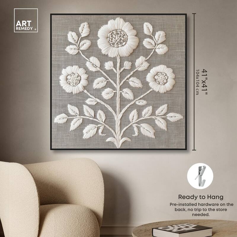 Stitched Symmetry I Canvas by Art Remedy